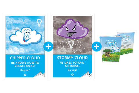 Chipper and Stormy Cloud (set of 2) + Chipper Book half off