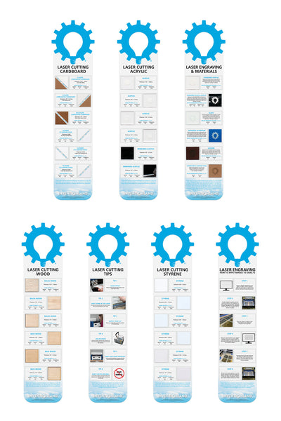 Laser Cutting MakerCharts® (Set of 7)