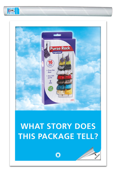 What Story Does This Package Tell (set of 4, BagStor, Bottle Ice, Milk Spout, Purse Rack)